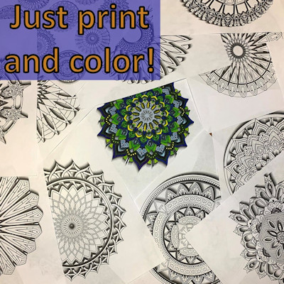 3D Mandala Coloring Pages