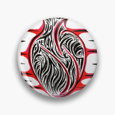 Abstract Bloody Heart Pin