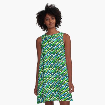 Blue and Green Tangles