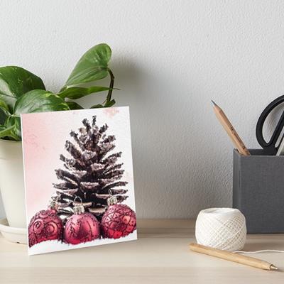 Christmas Baubles and Pine Cone