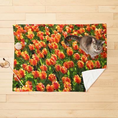 Field of Orange Tulips