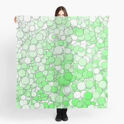 Green and White Bubbles