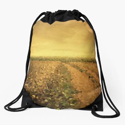 Impressionistic Peaceful Country Road