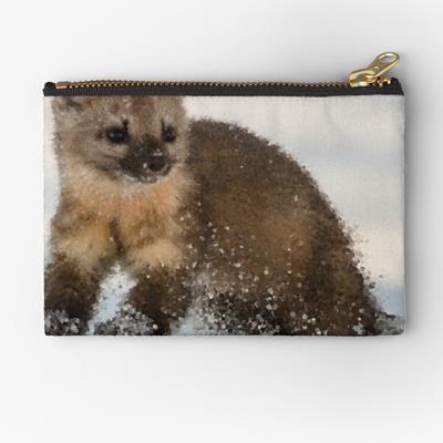 Marten Romping in the Snow