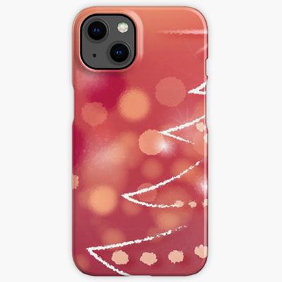 Red Christmas Scene with Stylized Tree