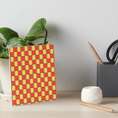 Red and Yellow Eye-Burning Fabric Pattern
