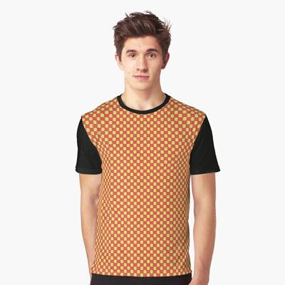 Red and Yellow Eye-Burning Fabric Pattern