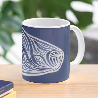 Rich Abstract Line Art in Dark Blue