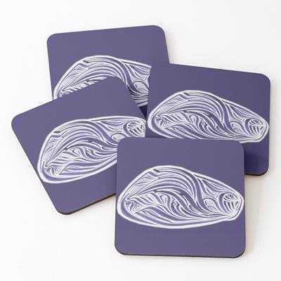 Rich Abstract Line Art in Dark Purple