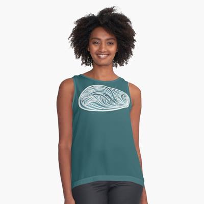 Rich Abstract Line Art in Turquoise