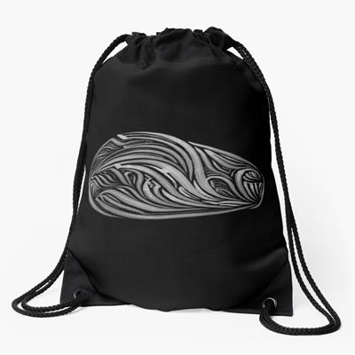 Rich Abstract Line Art in White on Black