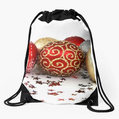 Row of Christmas Ornaments