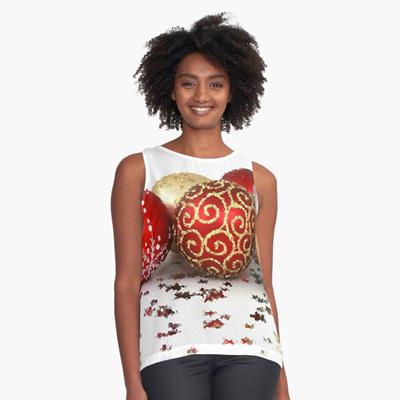 Row of Christmas Ornaments