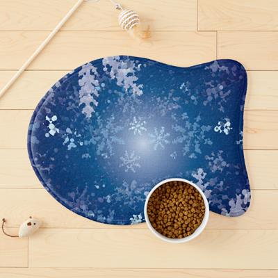 Snowy Blue Christmas Background