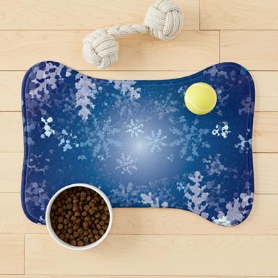 Snowy Blue Christmas Background