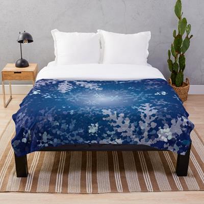 Snowy Blue Christmas Background