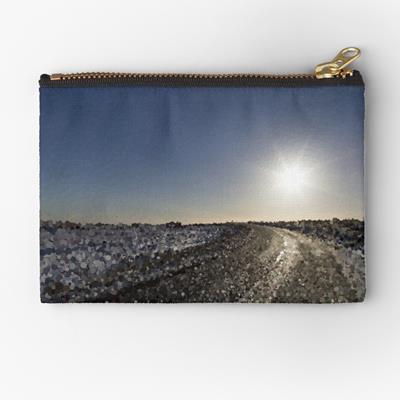 Sun Over Icy Road