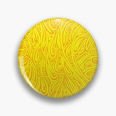 Swirling Abstract Line Art in Blazing Yellow and Gold