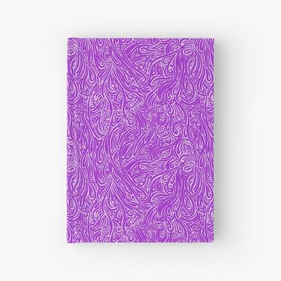 Swirling Abstract Line Art in Pink and Purple