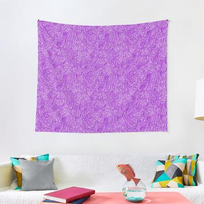 Swirling Abstract Line Art in Pink and Purple