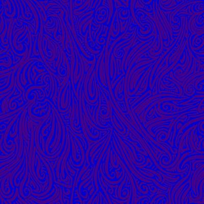 Swirling Abstract Line Art in Purple on Blue