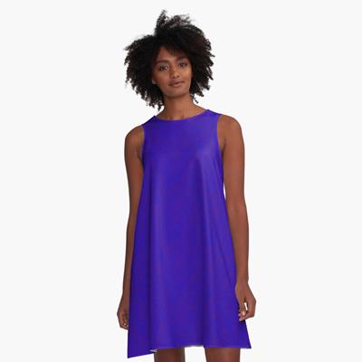 Swirling Abstract Line Art in Purple on Blue