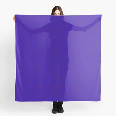 Swirling Abstract Line Art in Purple on Blue