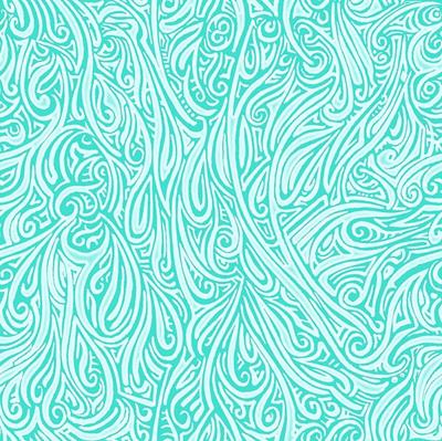 Swirling Abstract Line Art in Shades of Blue
