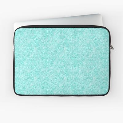 Swirling Abstract Line Art in Shades of Blue