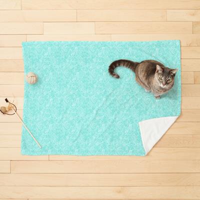 Swirling Abstract Line Art in Shades of Blue