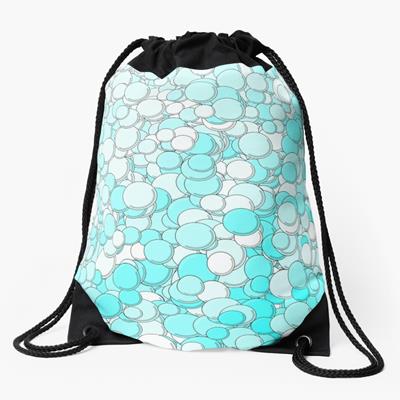 Turquoise and White Bubbles