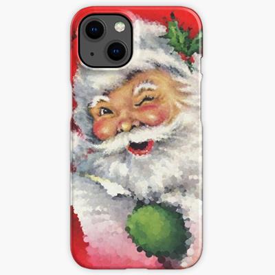 Winking Santa on Red